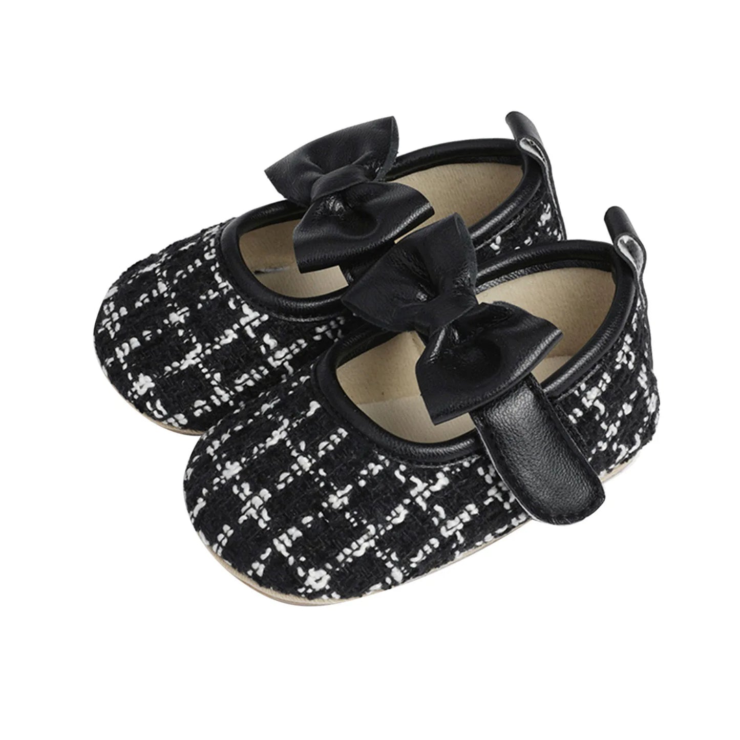 Infant Girls Plaid Bow Princess Shoes