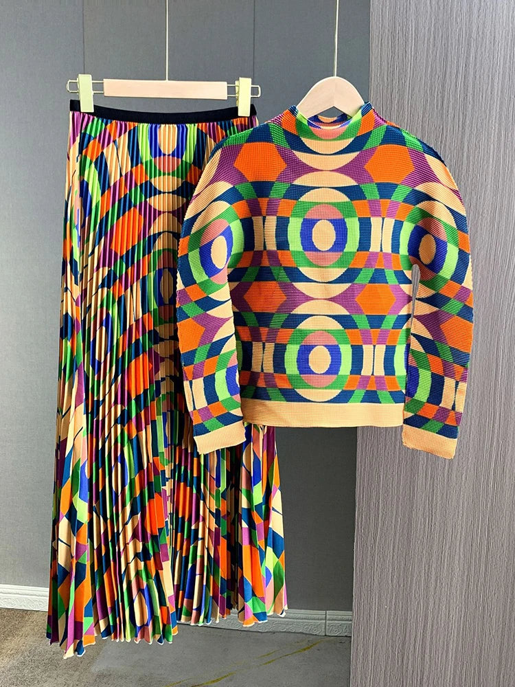 Elegant Pleated 2-Piece Set for women