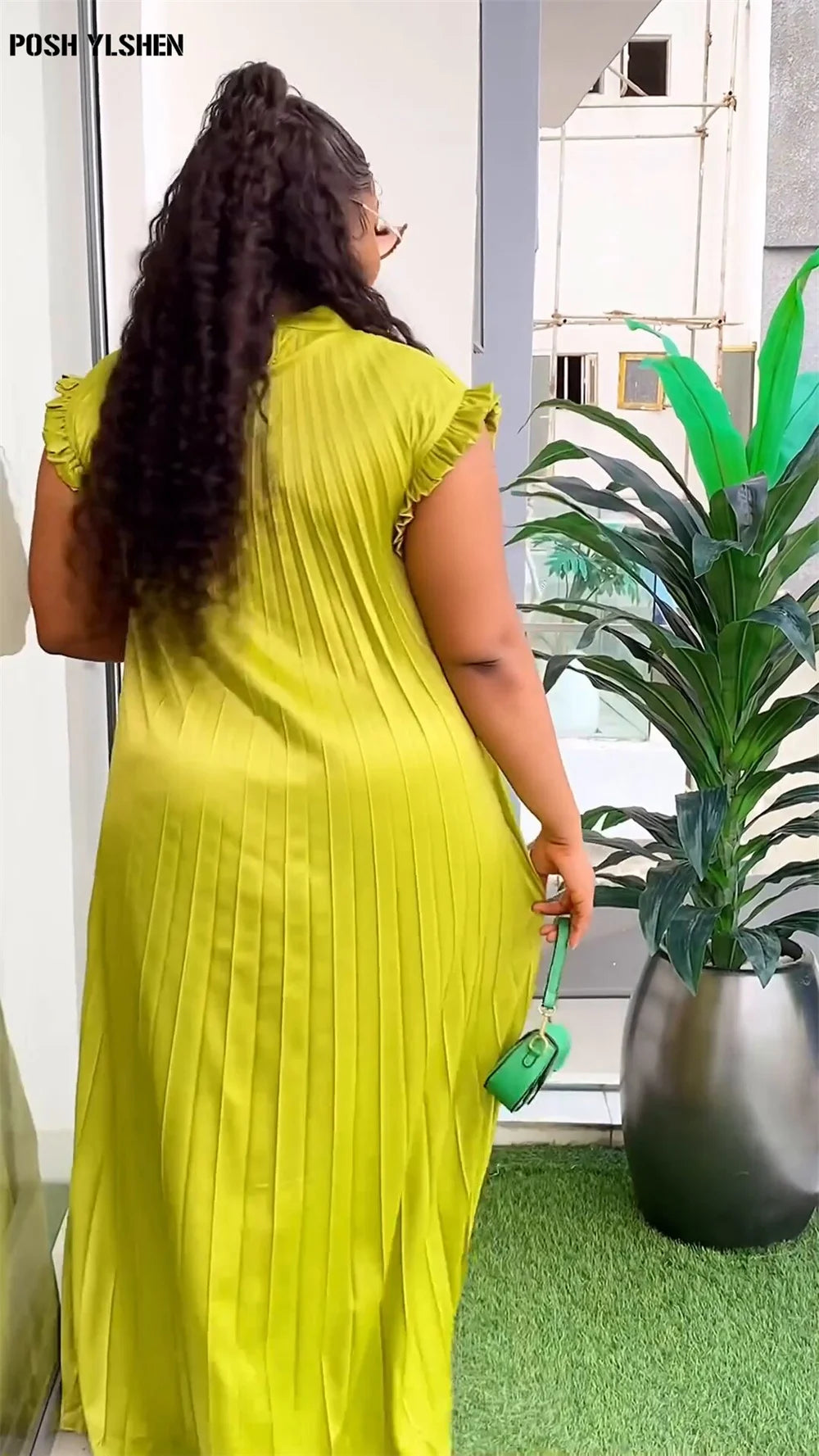 Pleated Abaya African Dresses for Women