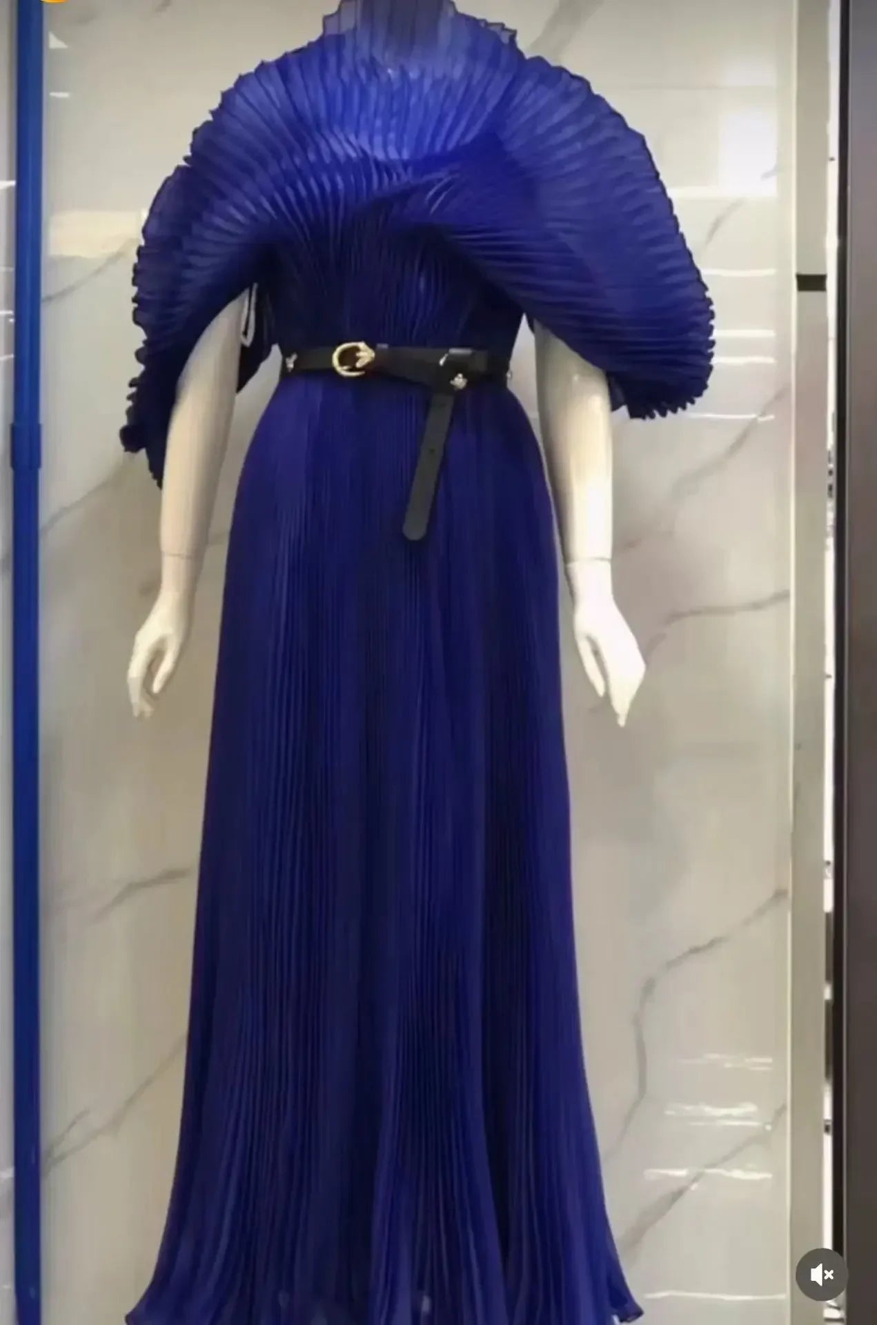 Pleated Chiffon Long Gowns for Women