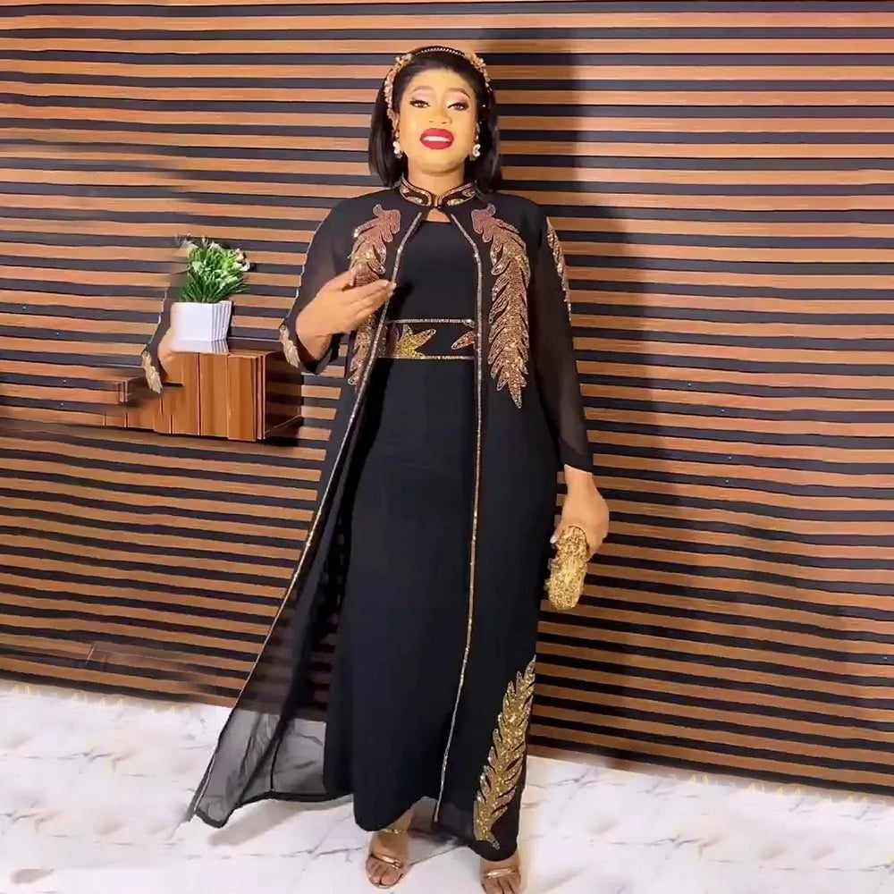 African Chiffon Boubou 2PCS Set for Women