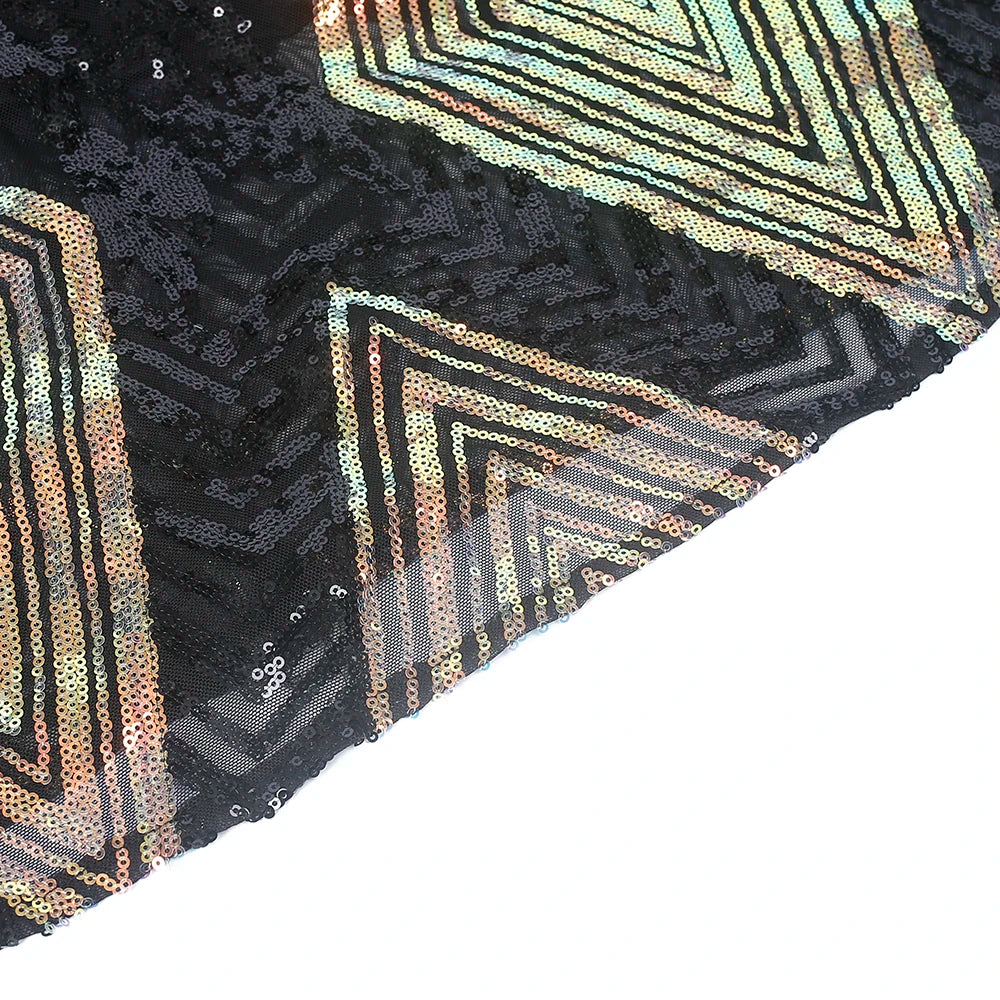 Plus Size African Sequin Evening Dress