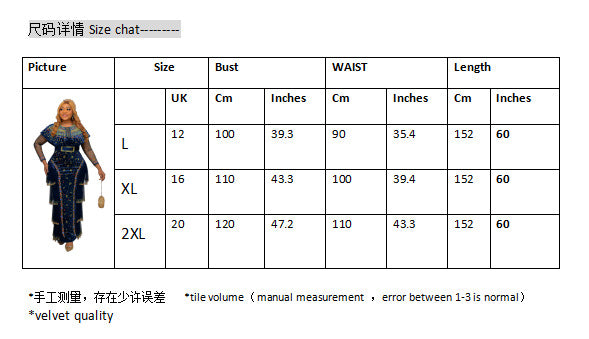 Sexy Plus Size African Bodycon Maxi Dress