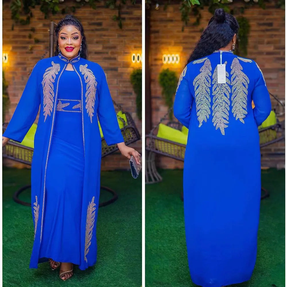 African Chiffon Boubou 2PCS Set for Women