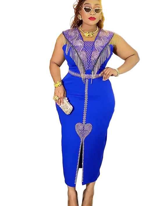 Plus Size African Wedding Party Dress for Women