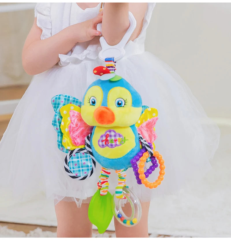 Elephant Plush Lovey Rattle Toy