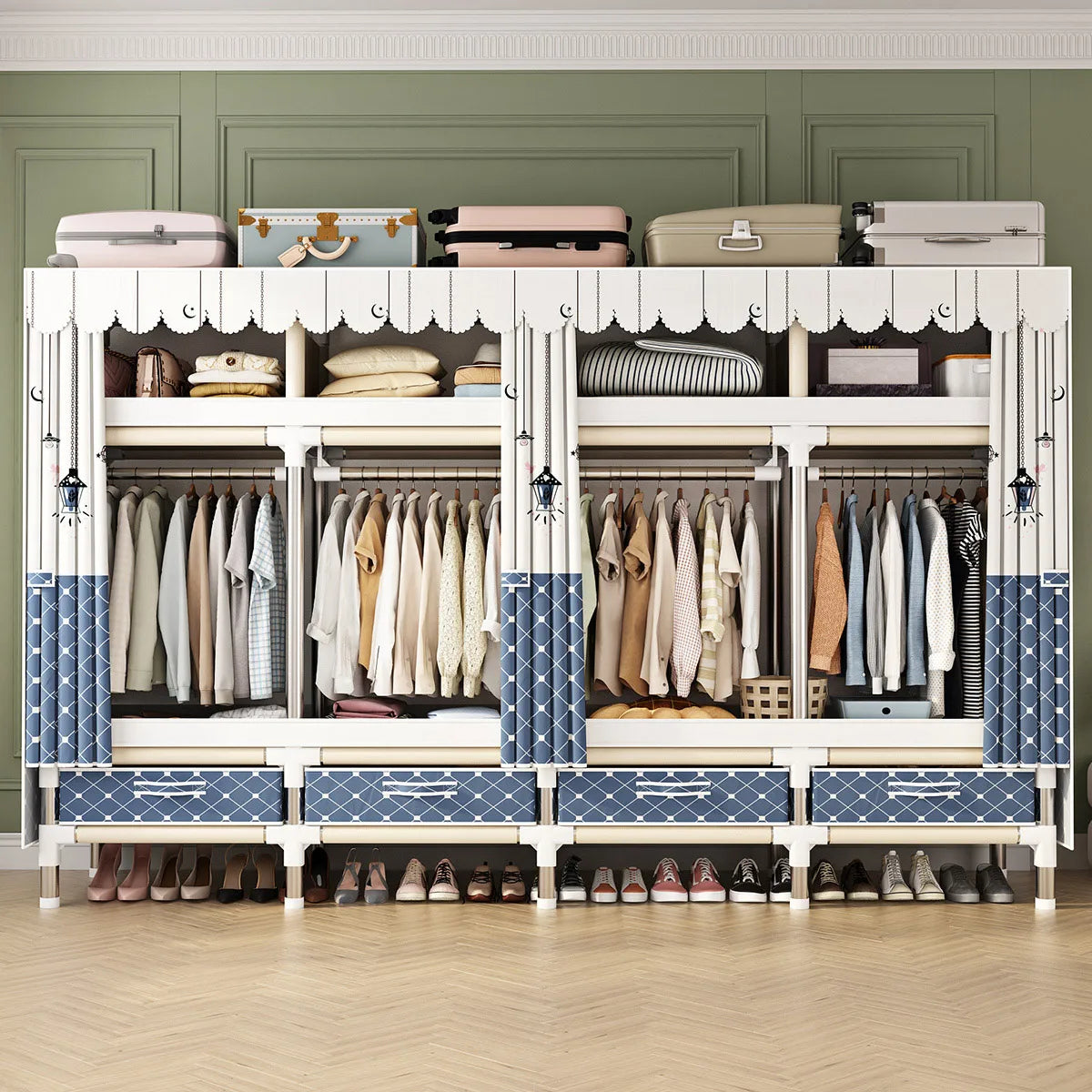 Foldable Canvas Wardrobe Closet Organizer