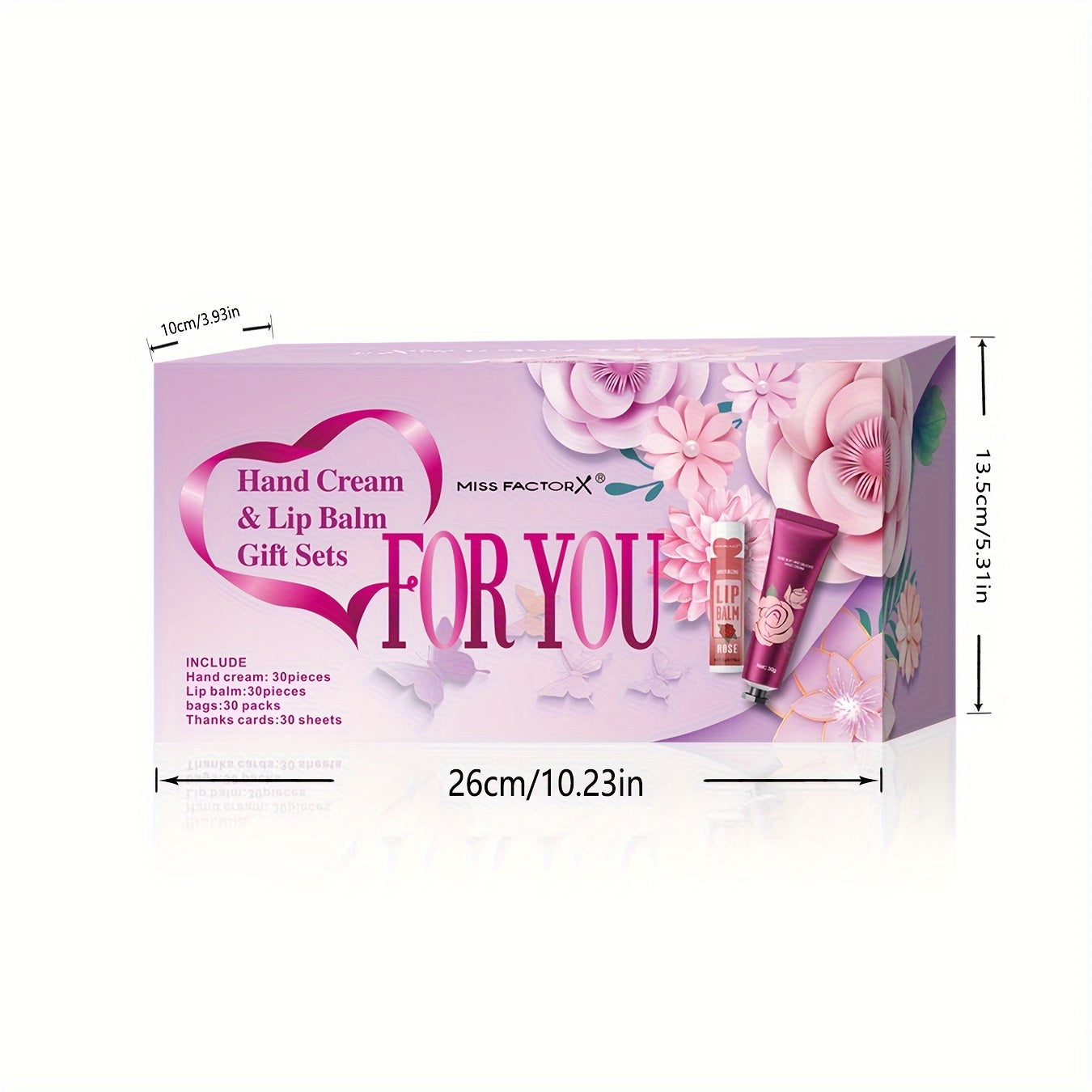 Lip Balm & Hand Cream Gift Set, 30 Sets/Box