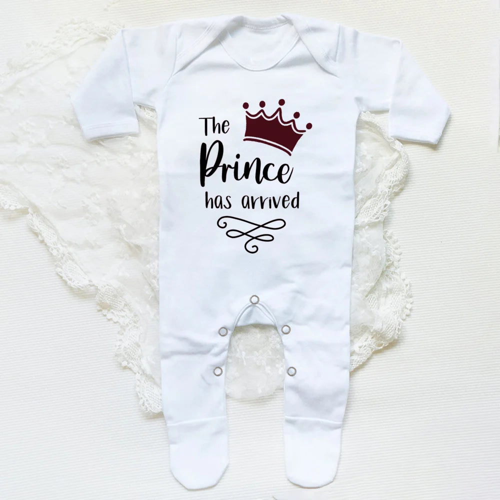 The Prince Has Arrived Newborn Baby Bodysuit
