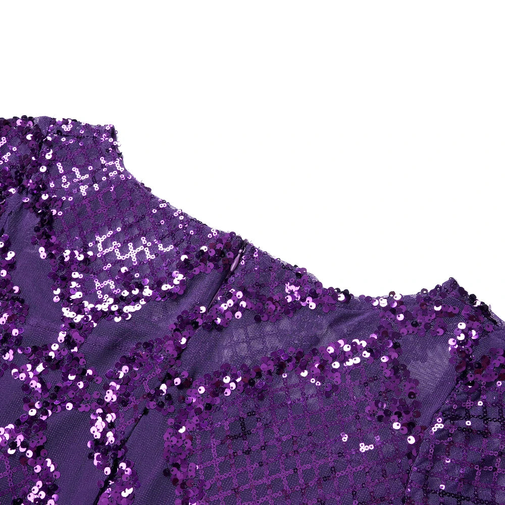 Short Sequin Party Dress with Tassel