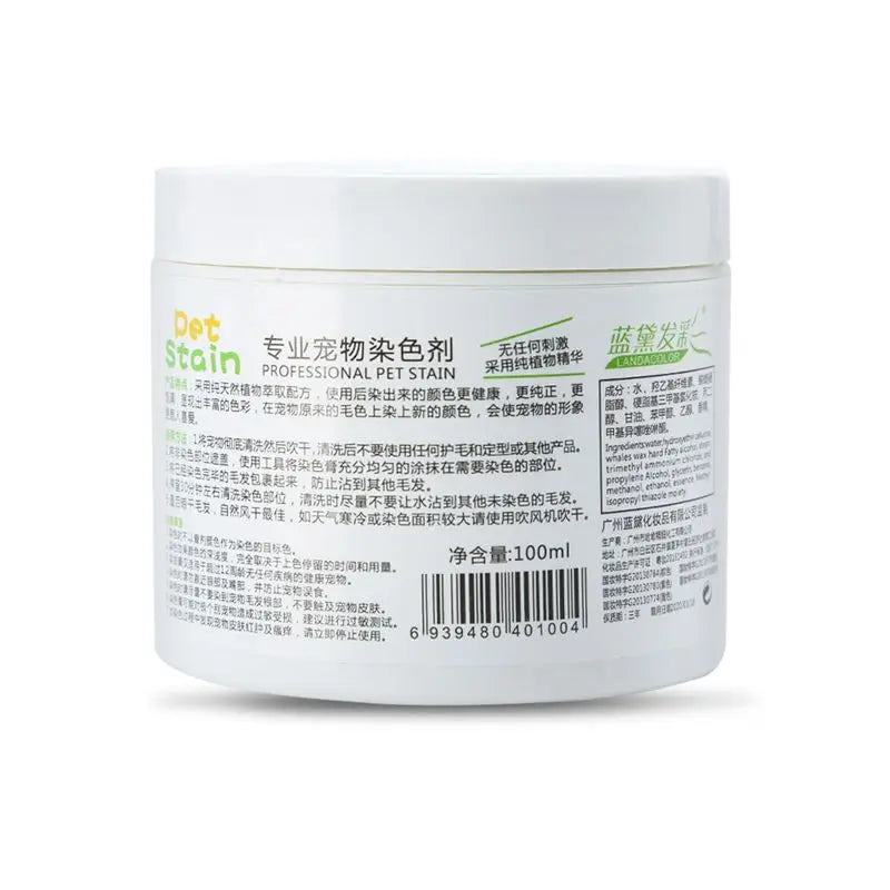 Semi-Permanent Dog Hair Dye Cream 100g