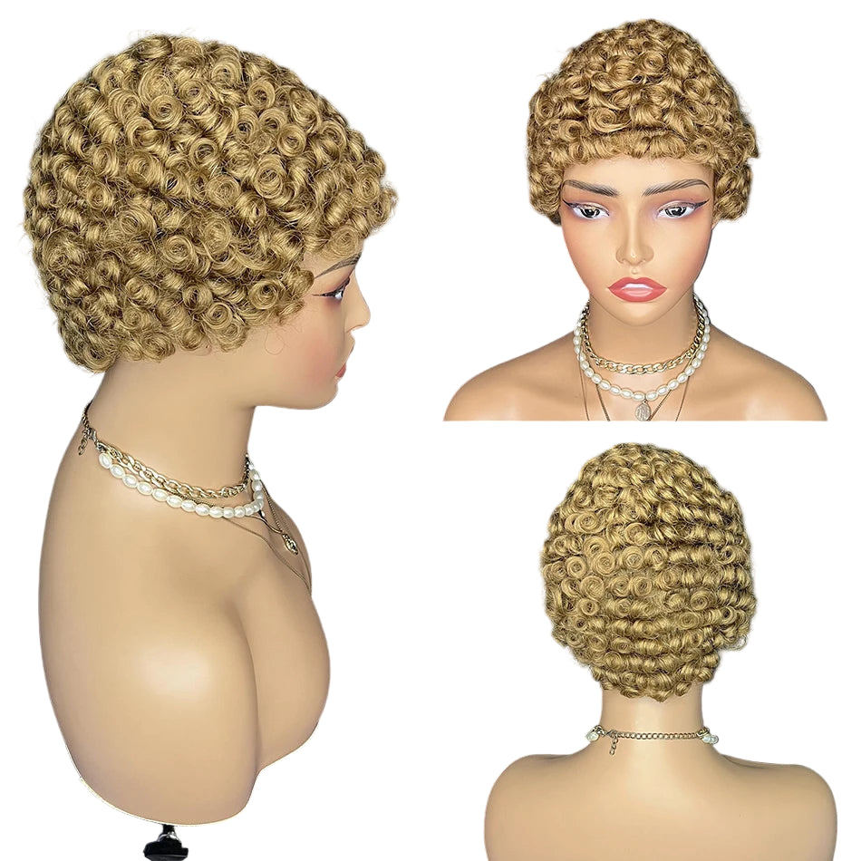 Kinky Curly Short Wigs for Black Women