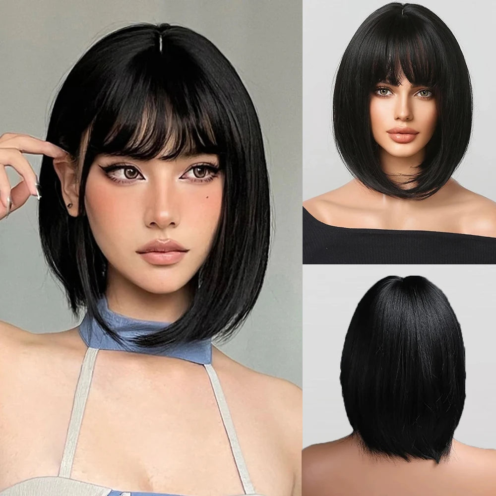 Women’s Short Synthetic Straight Bob Wig