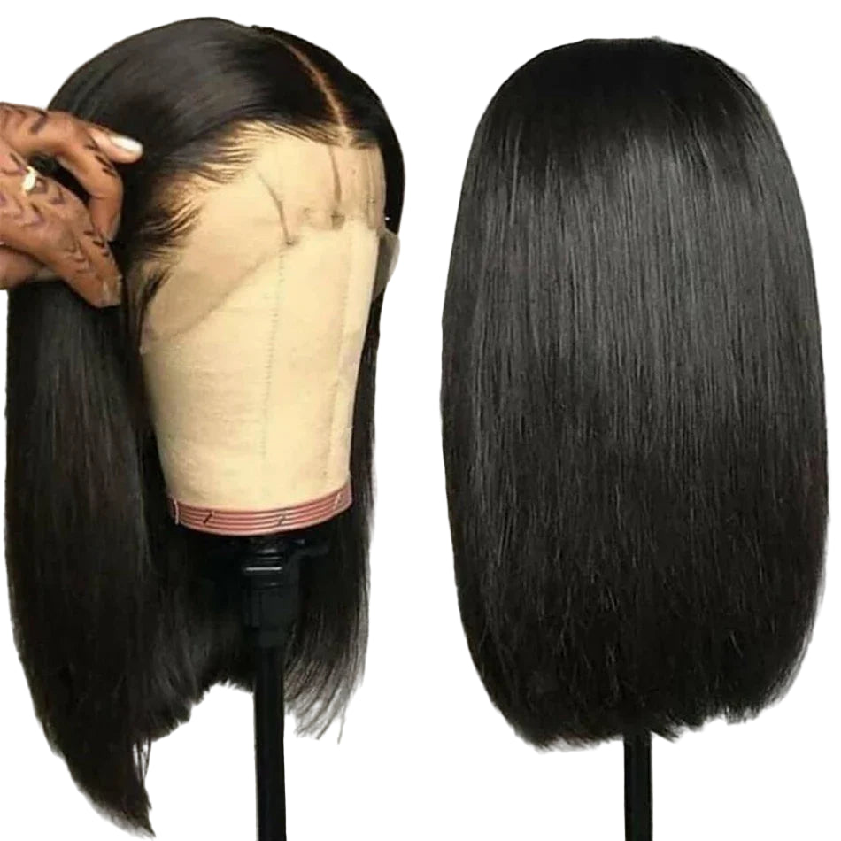 Straight Bob Human Hair Wig-Lace Closure