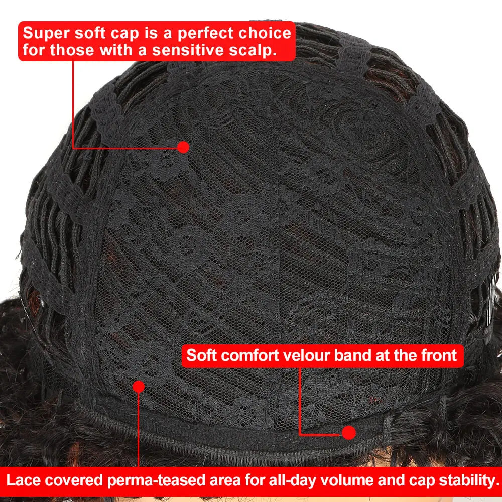 Burgundy Short Pixie Cut Afro Kinky Curly Bob Wig