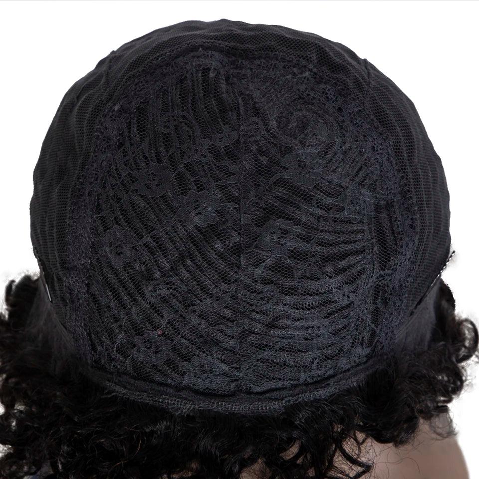 Burgundy Short Pixie Cut Afro Kinky Curly Bob Wig