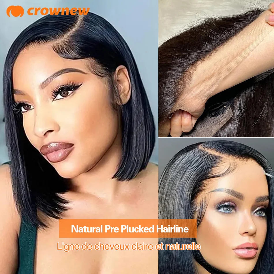 Straight Human Hair Bob – 13x4 Lace Front Wig