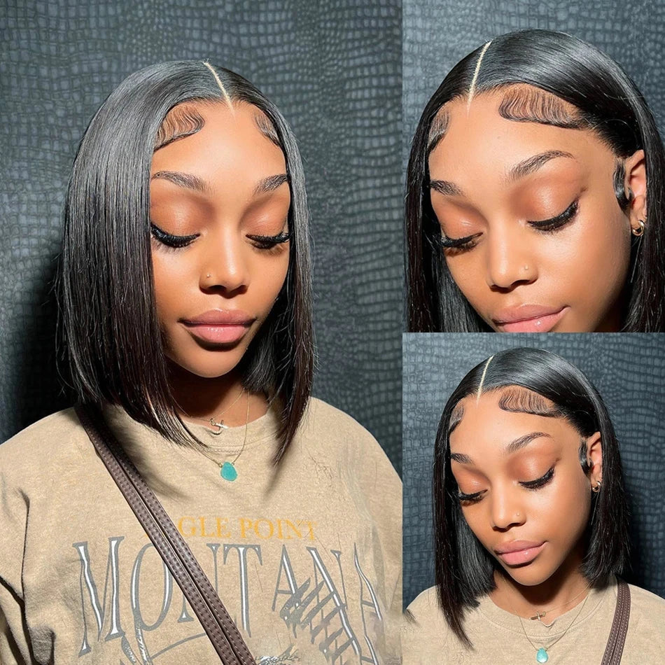 13x4 Straight Lace Frontal Bob Wig