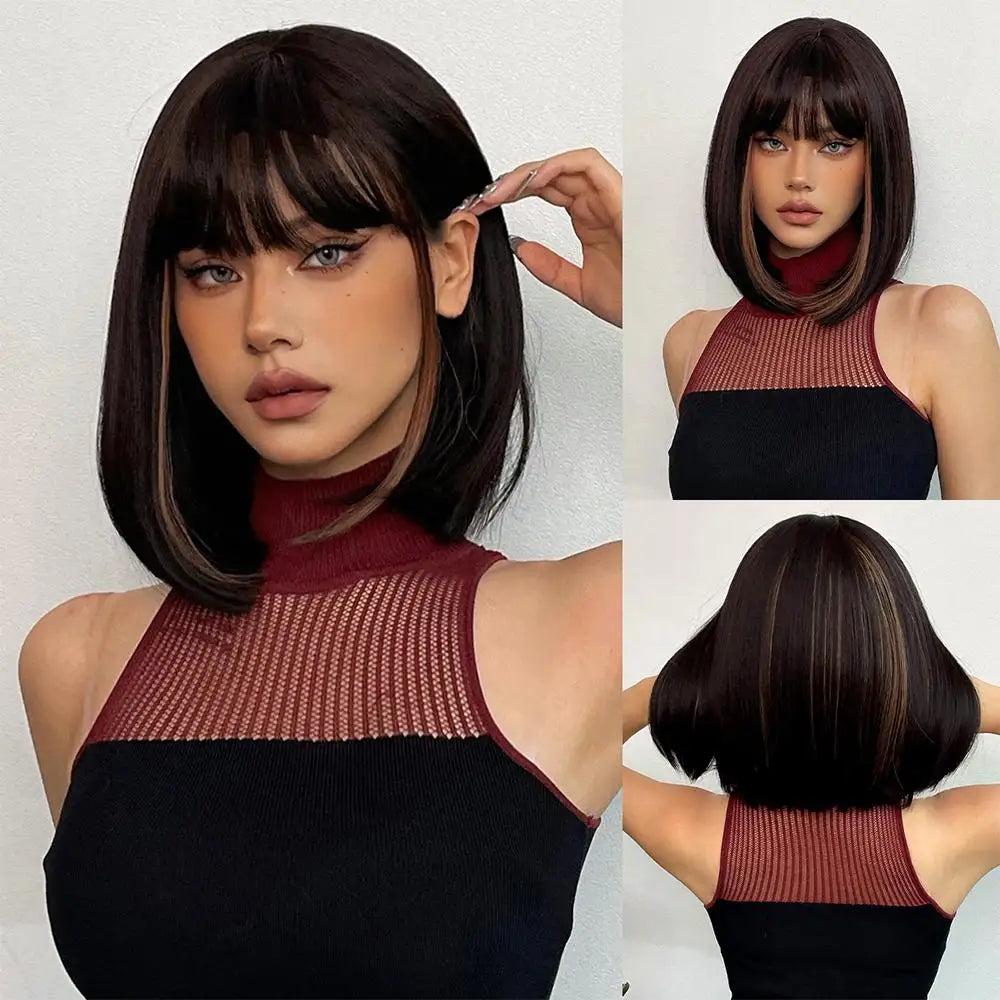 Women’s Short Synthetic Straight Bob Wig