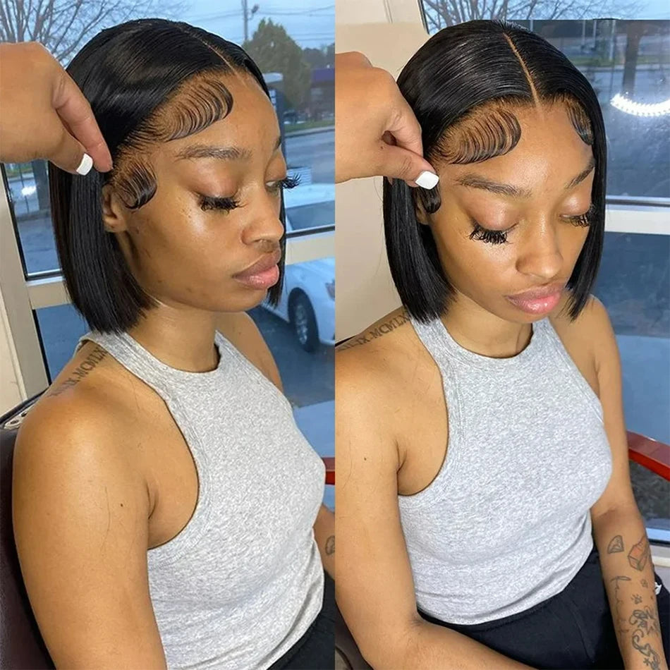 13x4 Straight Lace Frontal Bob Wig