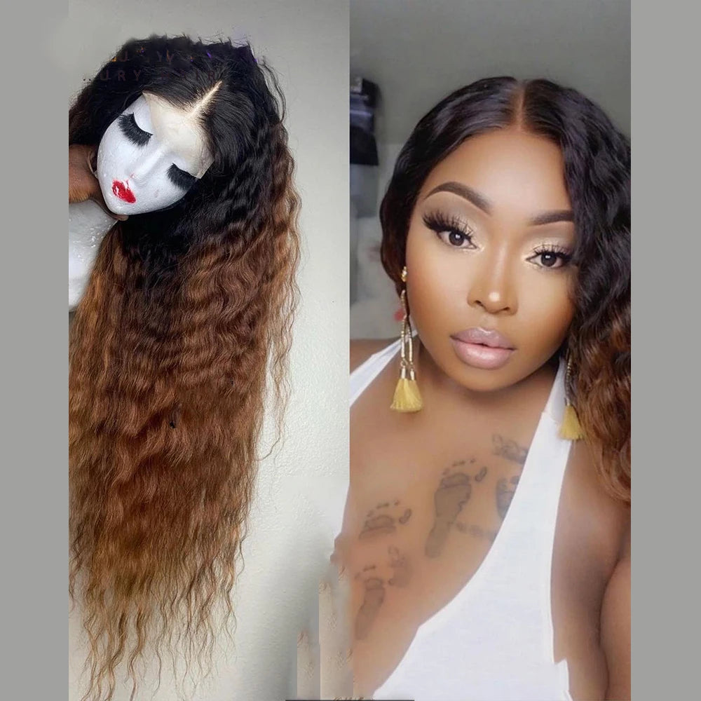 Long Kinky Curly Lace Front Wig