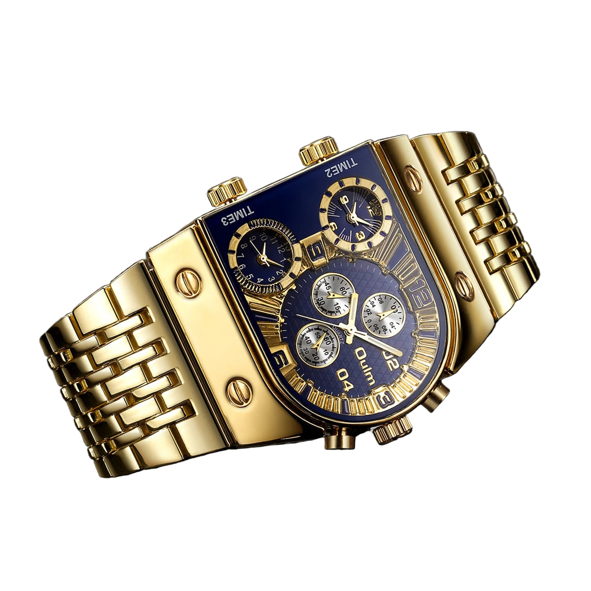 Men's Square Gold Quartz Watch