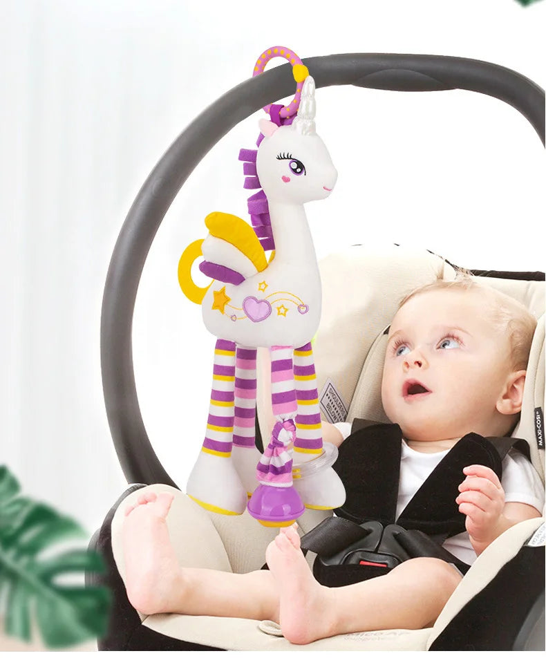 Elephant Plush Lovey Rattle Toy