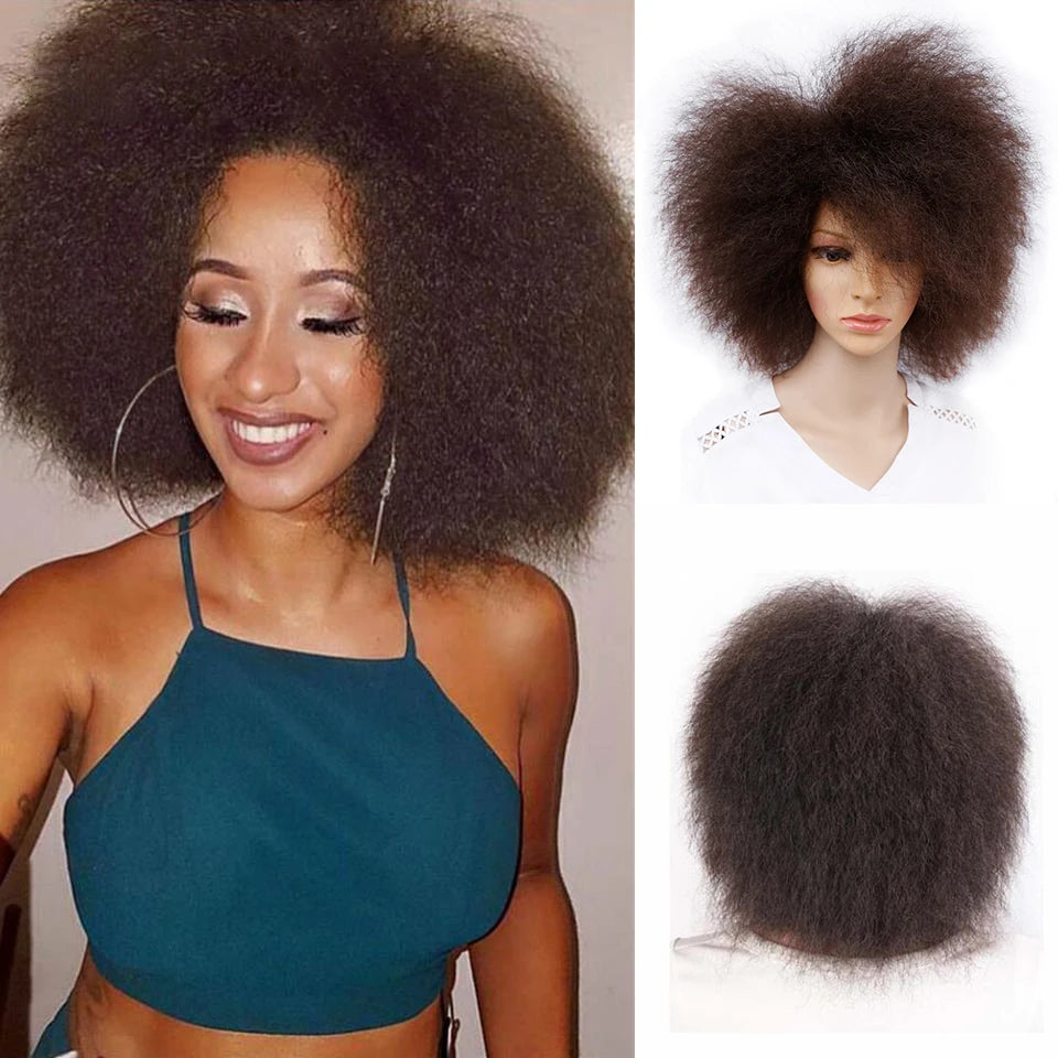 Short Synthetic Afro Wigs for Women
