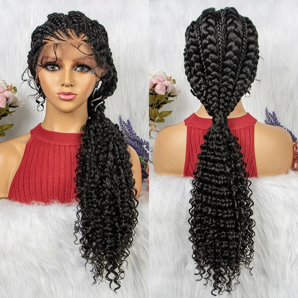 Synthetic Lace Front Cornrow Braided Wigs