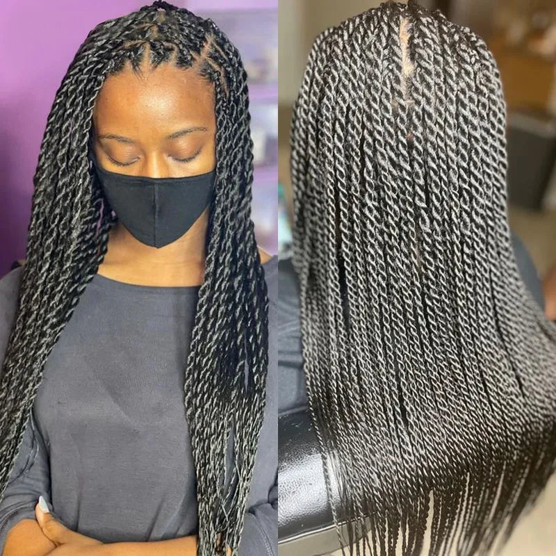 Twist Box Braided Lace Front Wig for Black Women