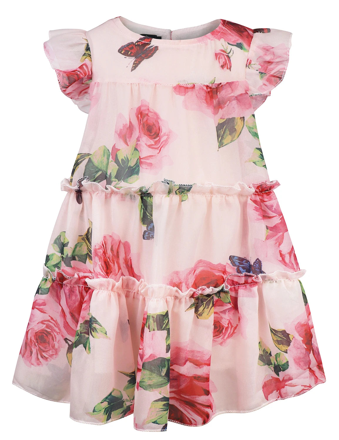 Toddler Girls Ruffle Tiered Loose Fit Dress