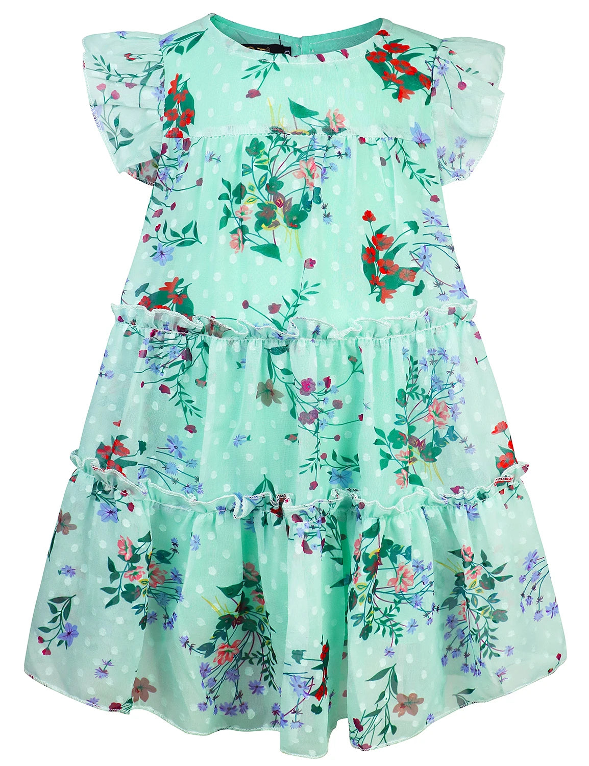 Toddler Girls Ruffle Tiered Loose Fit Dress