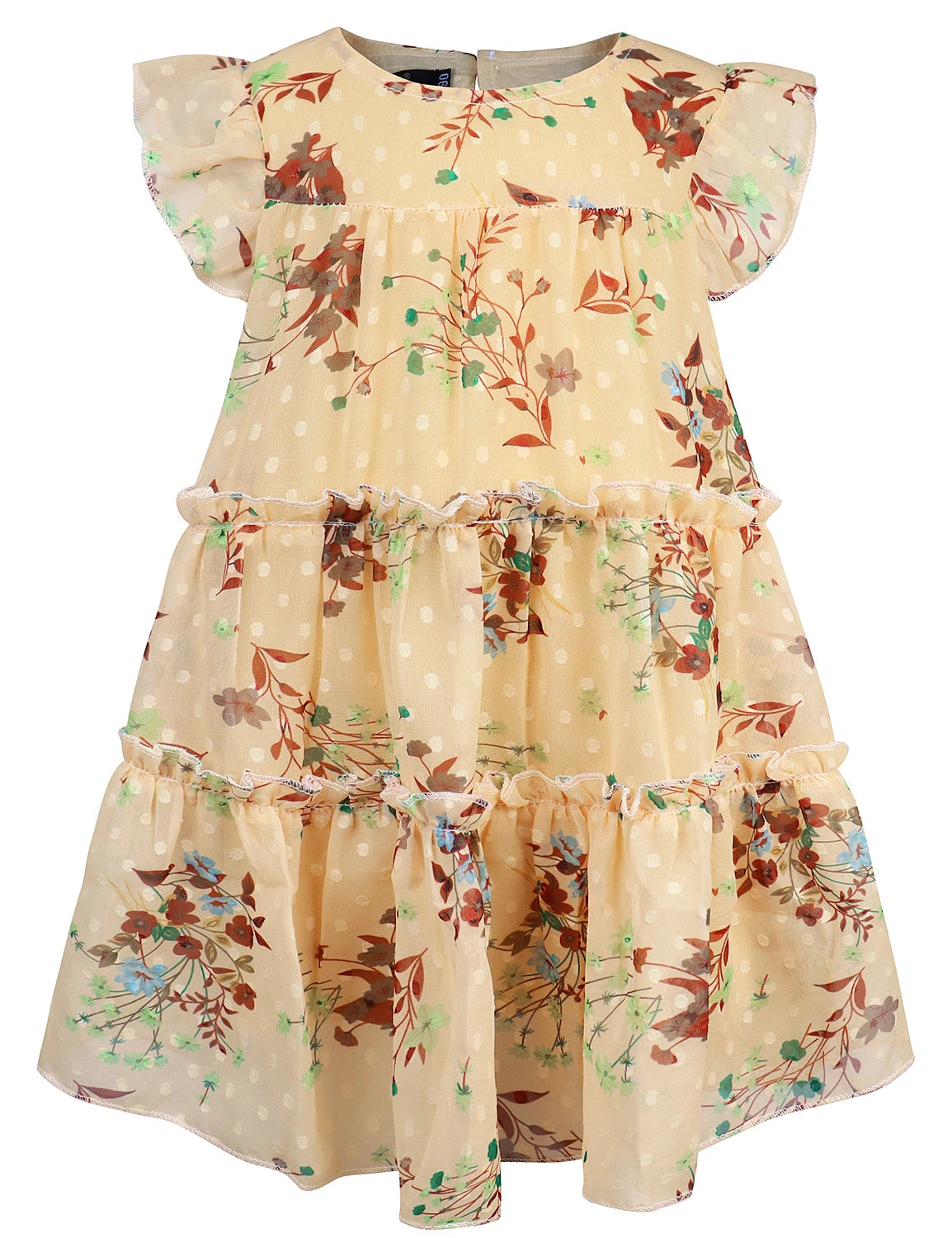 Toddler Girls Ruffle Tiered Loose Fit Dress