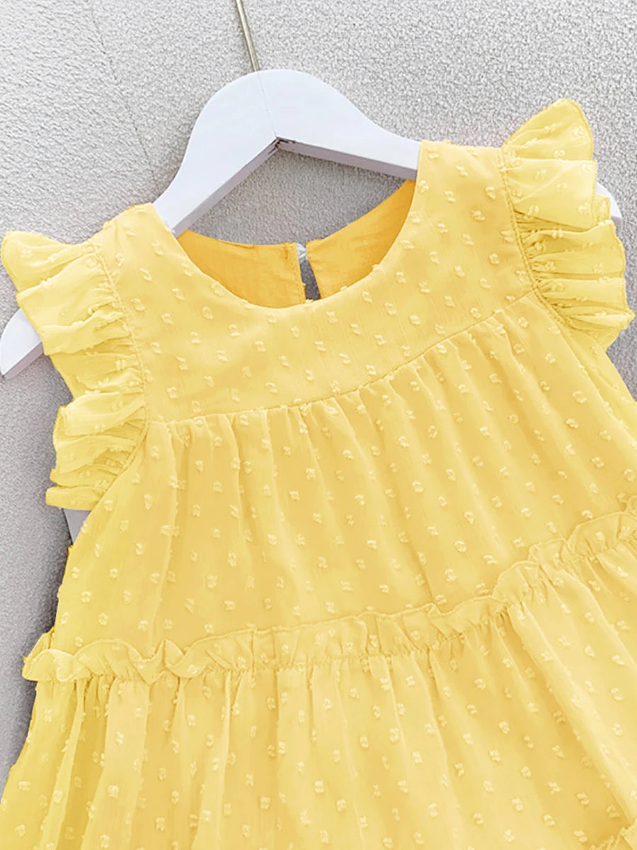 Toddler Girls Ruffle Tiered Loose Fit Dress
