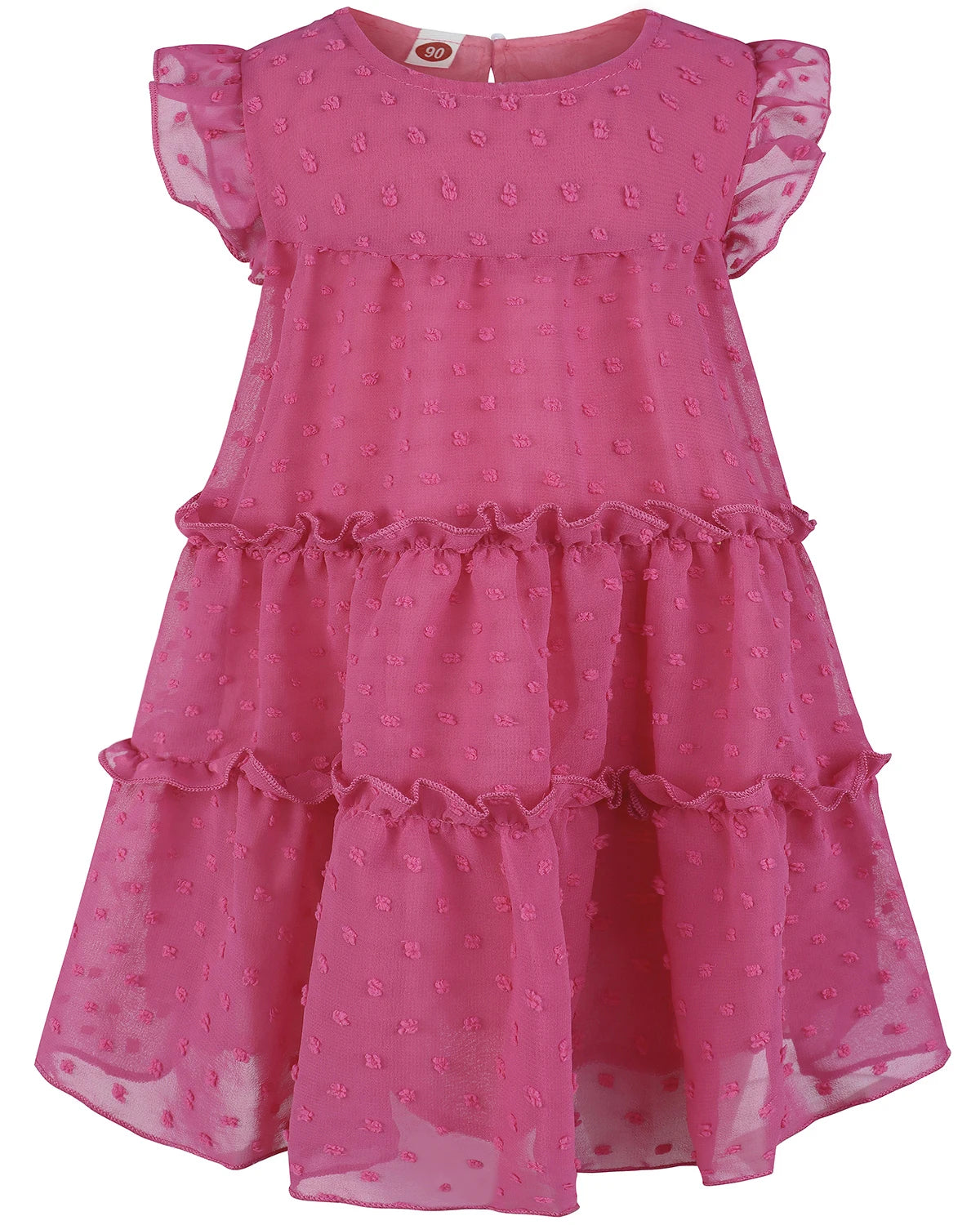 Toddler Girls Ruffle Tiered Loose Fit Dress