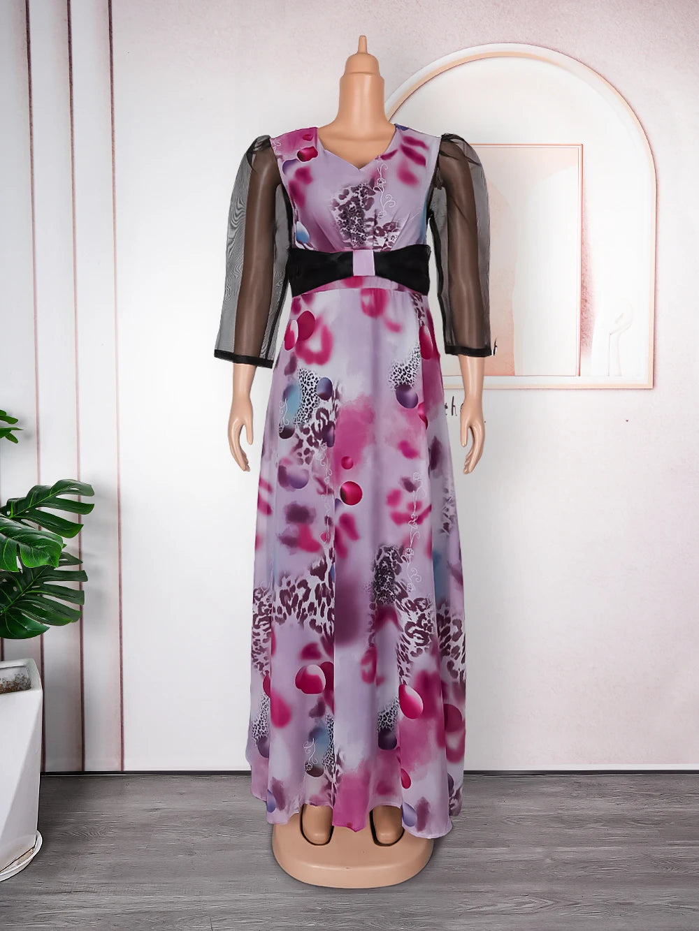 Plus Size African Ankara Wedding Dress