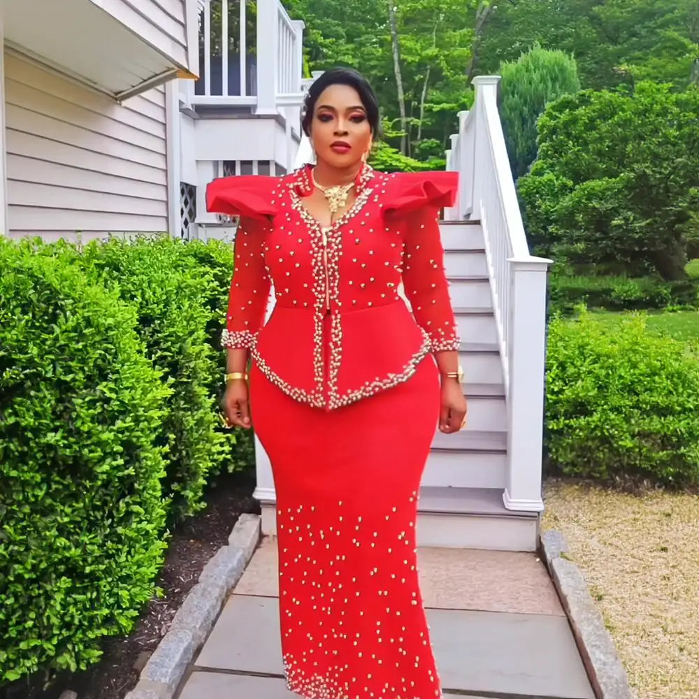 Elegant African Women's Dress Suit