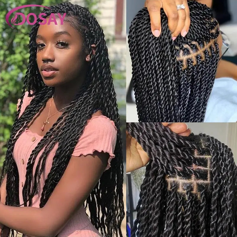 Twist Box Braided Lace Front Wig for Black Women