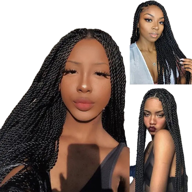 Twist Box Braided Lace Front Wig for Black Women