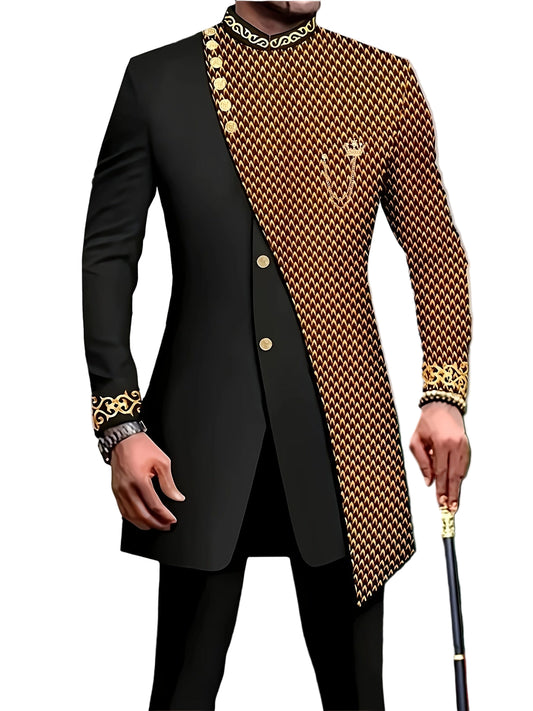 Men's Casual Long-sleeved Two-piece Suit