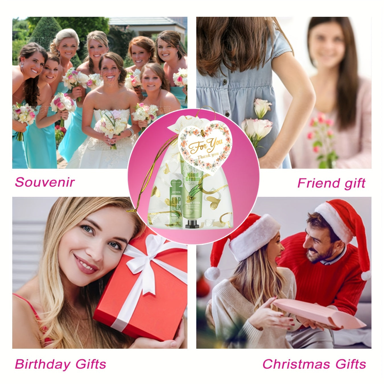 Lip Balm & Hand Cream Gift Set, 30 Sets/Box