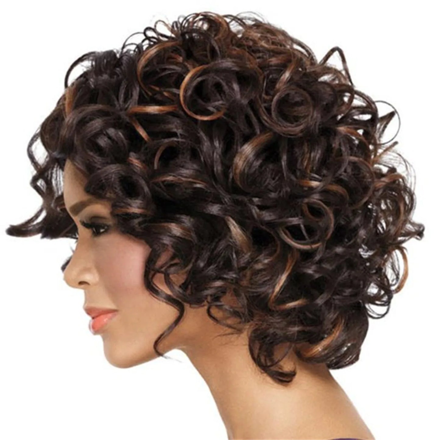 Short Curly Human Hair Wet & Wavy Lace Frontal Wig