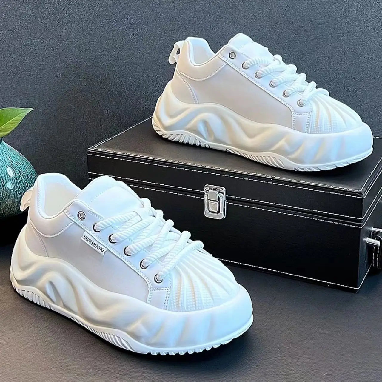 Men's Chunky Leather Sneakers