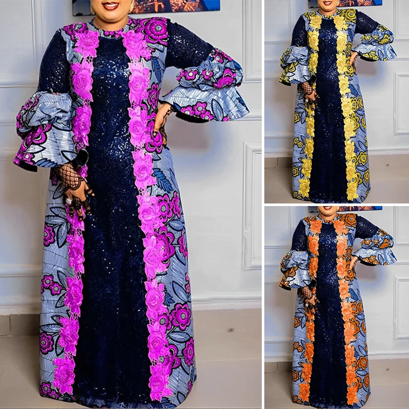 Women Casual Flared Maxi Dress