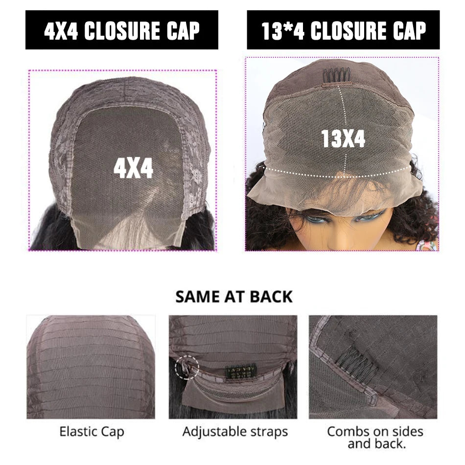 Jerry Curly Short Bob Wig– 13x4 Water Wave Human Hair