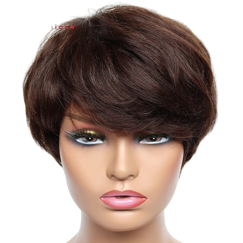 Short Pixie Cut Human Hair Wig for Women