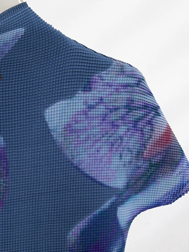 Women’s Pink Pleated Top & Skirt Set