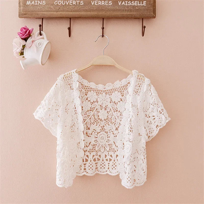 Women’s Short Sleeve Lace Shrug Bolero