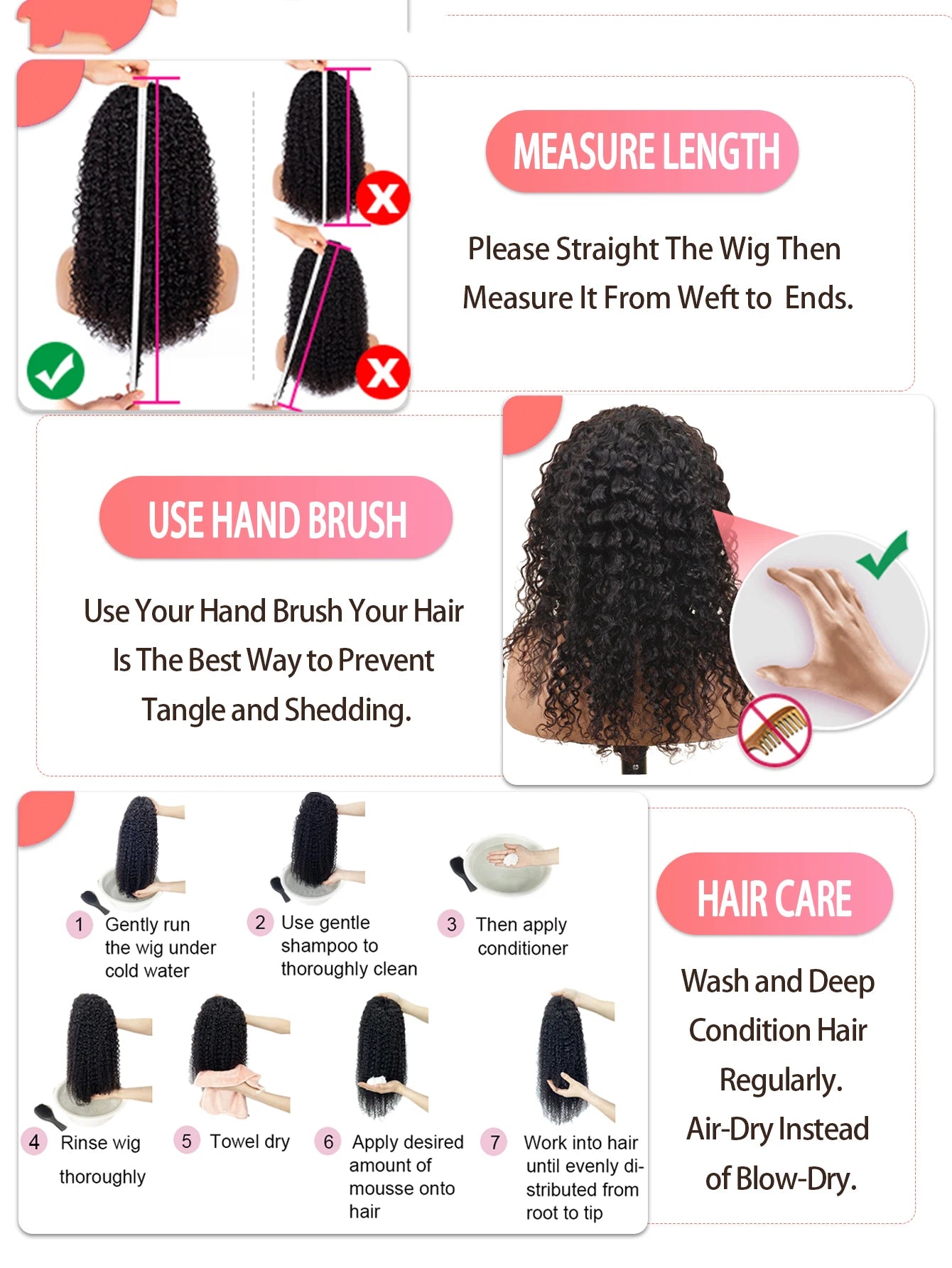 Short Kinky Curly Afro Wig for Women