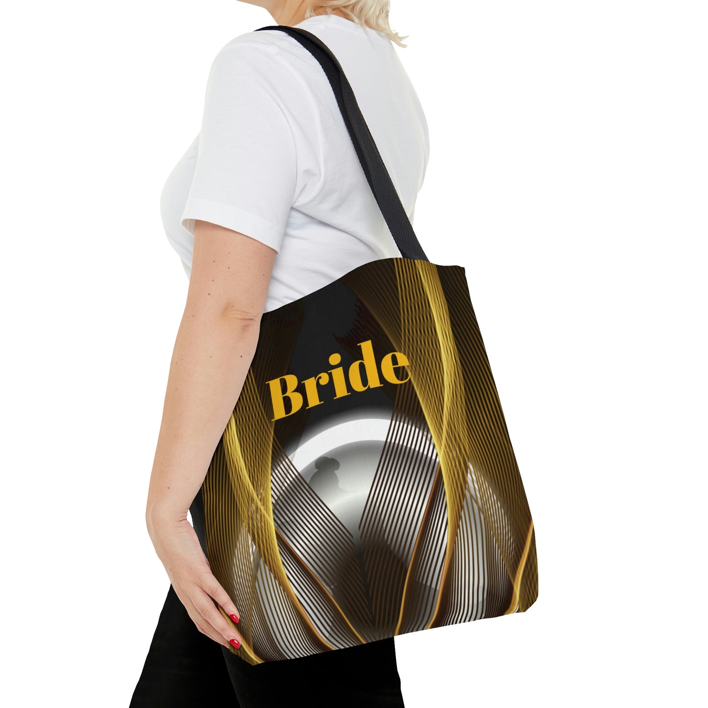 Custom Bridal Tote | Black Bag | Practical Wedding Gift | Bridal Shower | Women Engagement | Bride to be Handbag | Gift For Her